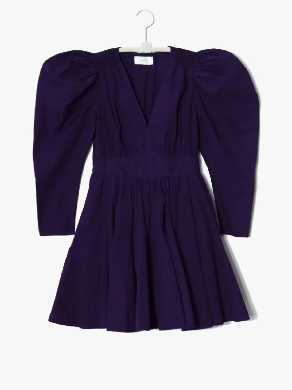 Women's Chic Outfit Ophelia Dress in Royal Purple