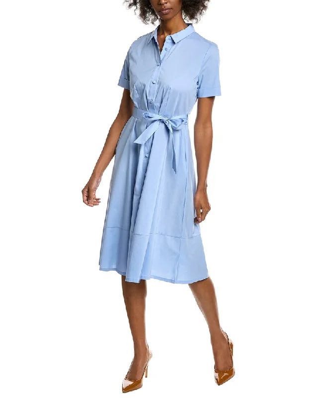 Women's Professional Outfit Ellen Tracy Tie Waist Shirtdress