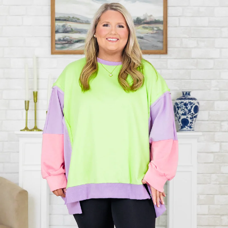 Plus Size Women's Fashion Rising To The Opportunity Pullover, Green