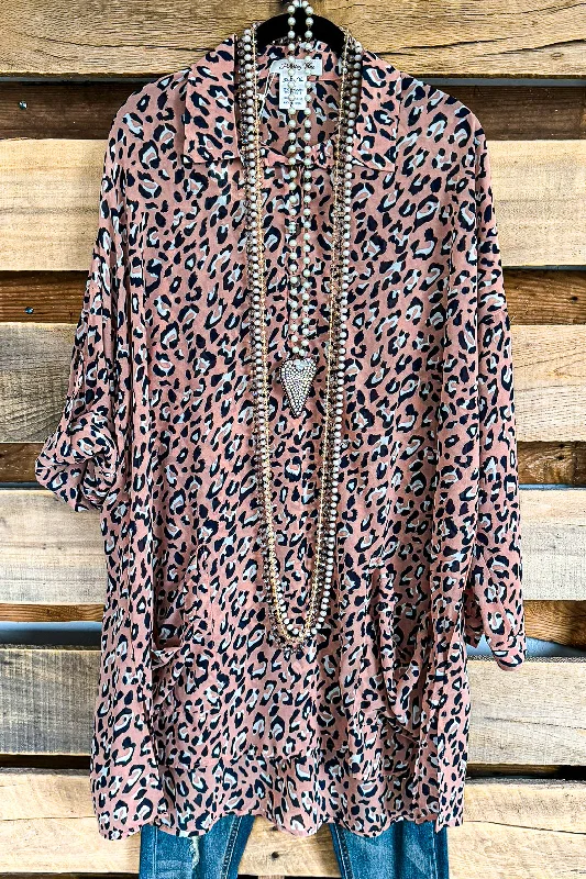 Stylish Savings Sweet And Sassy Sheer OVersized Tunic - Peach