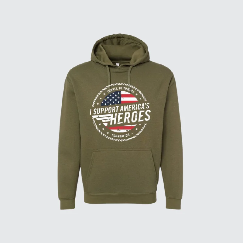 Plus Size Women's Fashion and Clothing T2T Heroes Hoodie (Military Green)