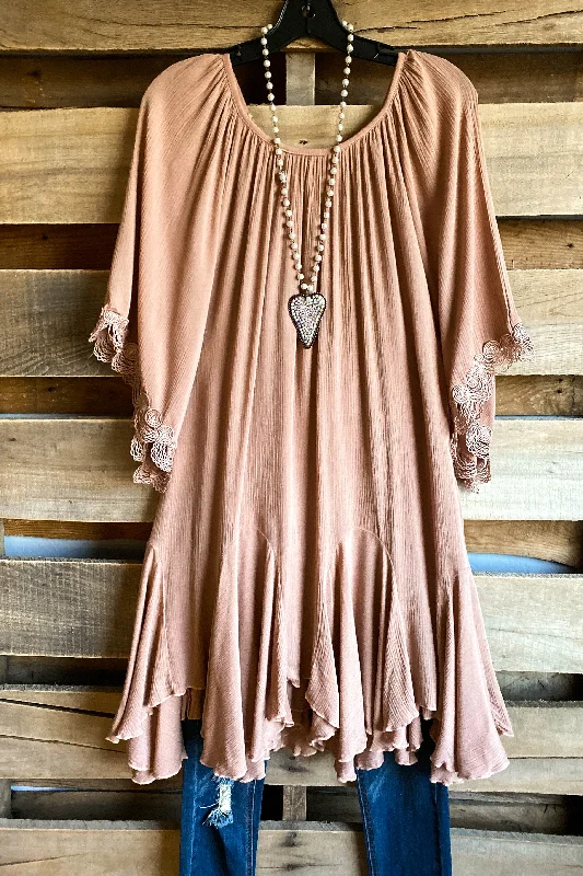 Urban Femme Streetwear AHB EXCLUSIVE: Elegant Vibes Tunic - Sand