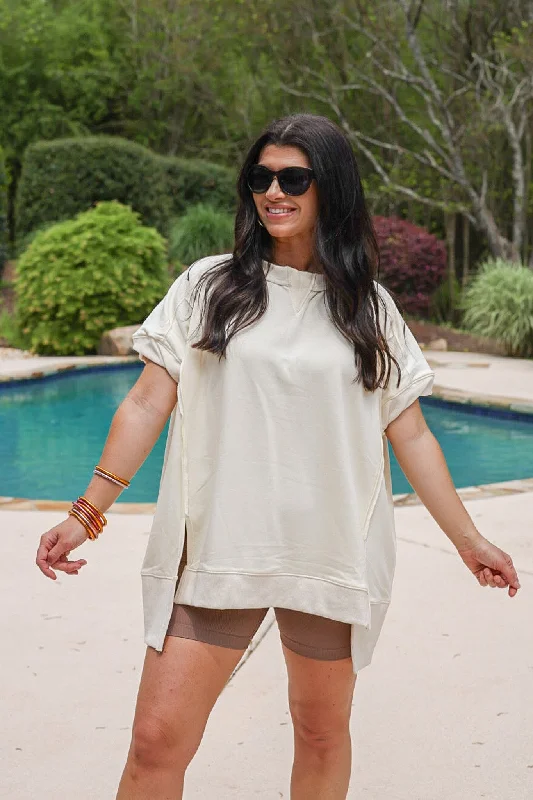 Online Boutique Stores Casual Friday Cream Knit Top