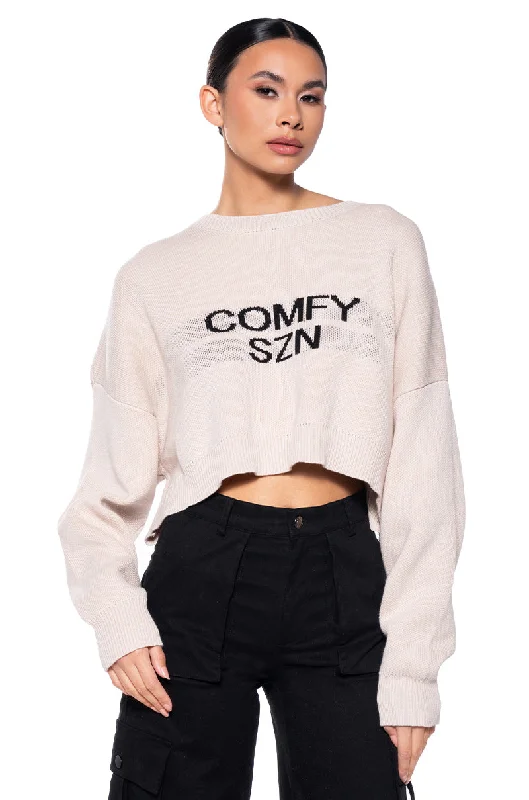 Casual Chic COMFY SEAONS CROPPED SWEATER