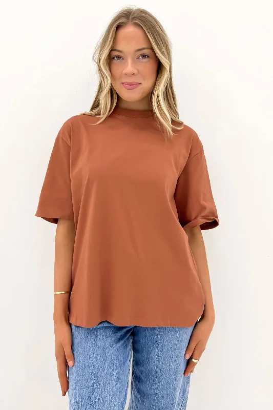 Women's Professional Garments Basic Oversized Tee Clay