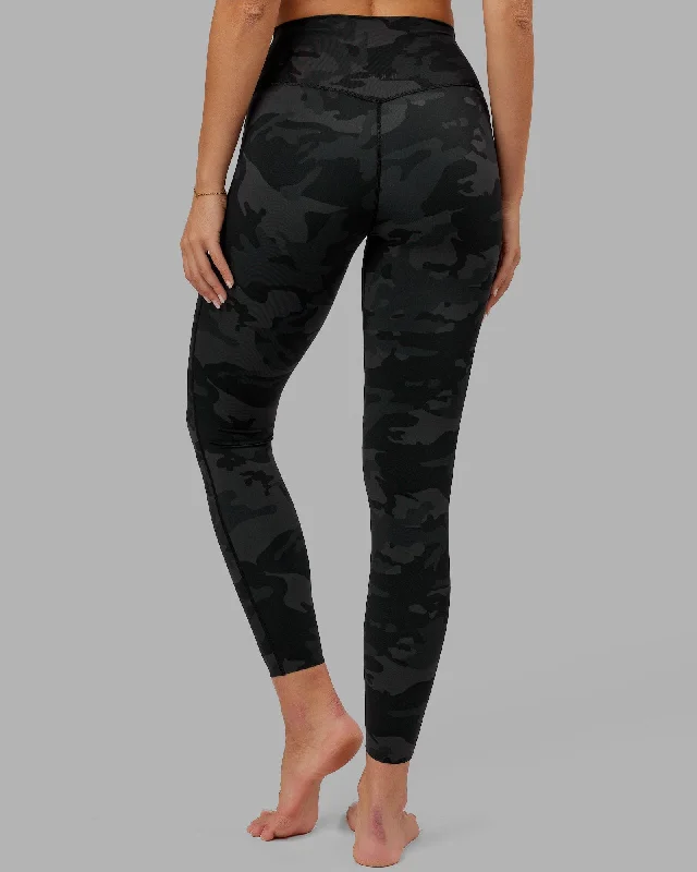 Unique Women's Fashion Pieces Elixir Full Length Leggings - Black Camo