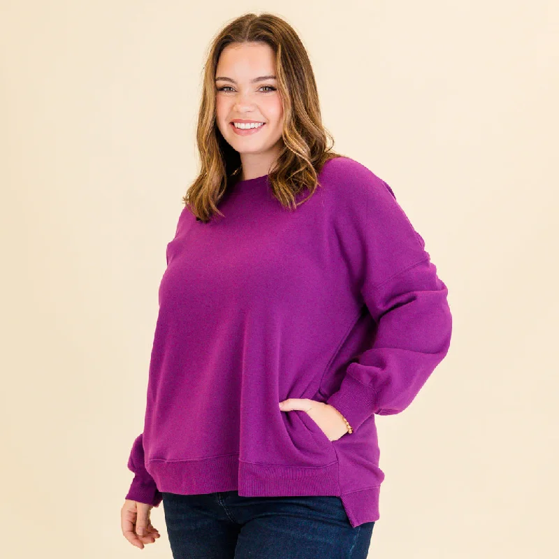 Women's Elegant Outfit All I Hear About Pullover, Light Plum