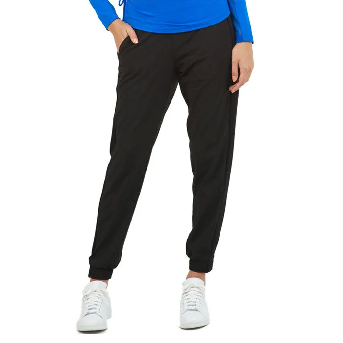 Casual Fashion IBKUL Solid Joggers - Black