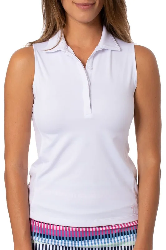 Clothing Store White Sleeveless Fabulous Polo