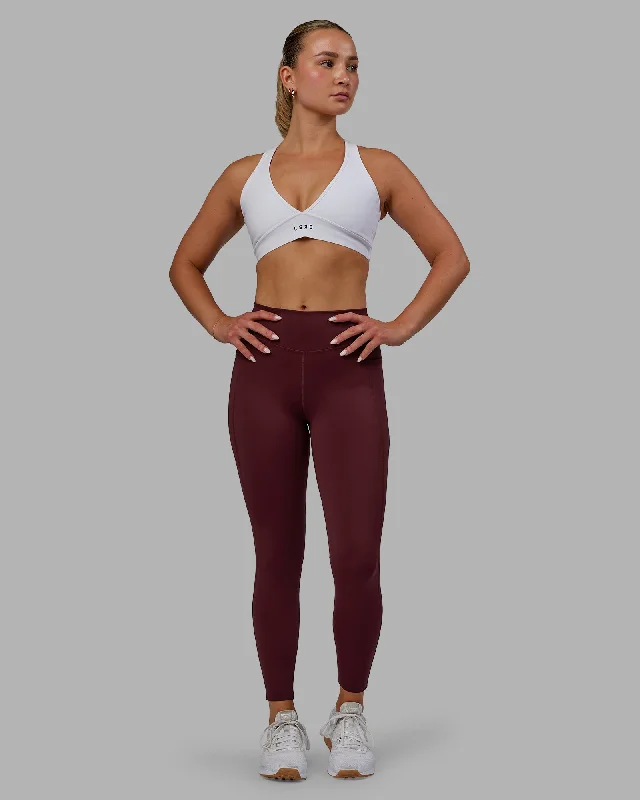 Women's Activewear Outfit Elite 7/8 Length Leggings - Dark Cherry