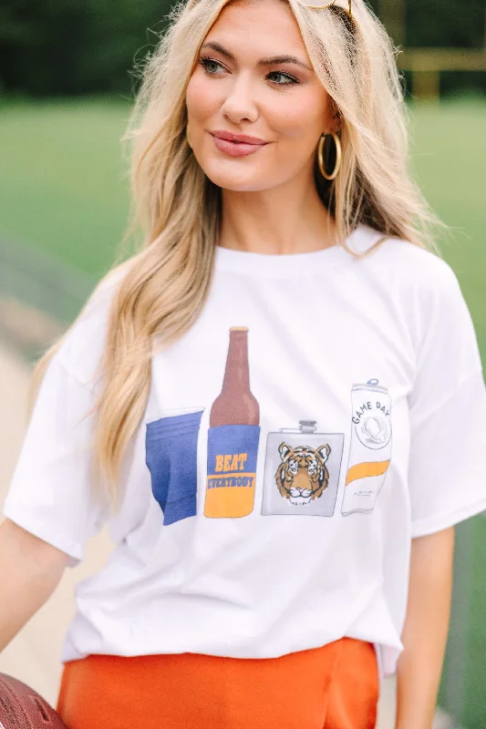 Outfits For Women Drink Local Navy And Burnt Orange Gameday Graphic Tee