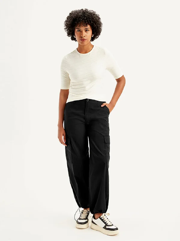 Everyday Fashion Women's Mid Rise Baggy Fit Cargo Trousers