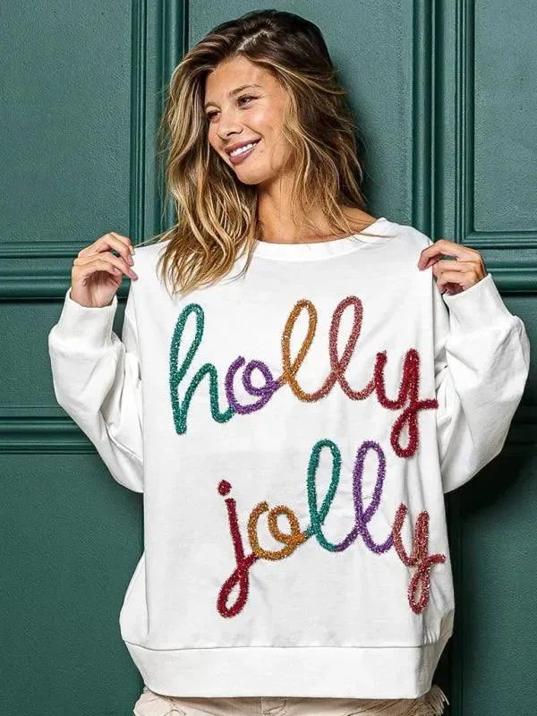 Women's Work Outfit Holly Print Women Sweatshirt