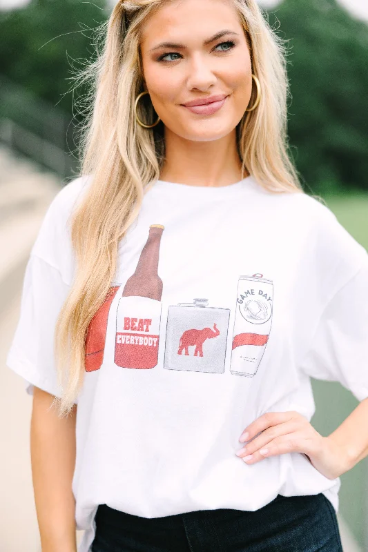 Women's Clothing Online Drink Local Crimson And White Gameday Graphic Tee