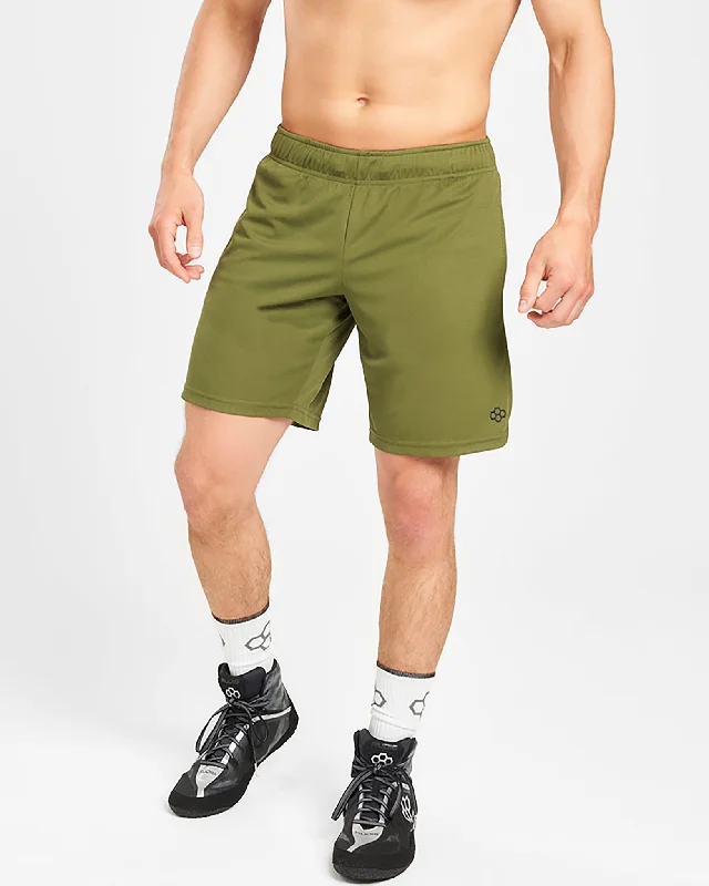 Elegant Styles RUDIS 8" Mesh Shorts - Army Green