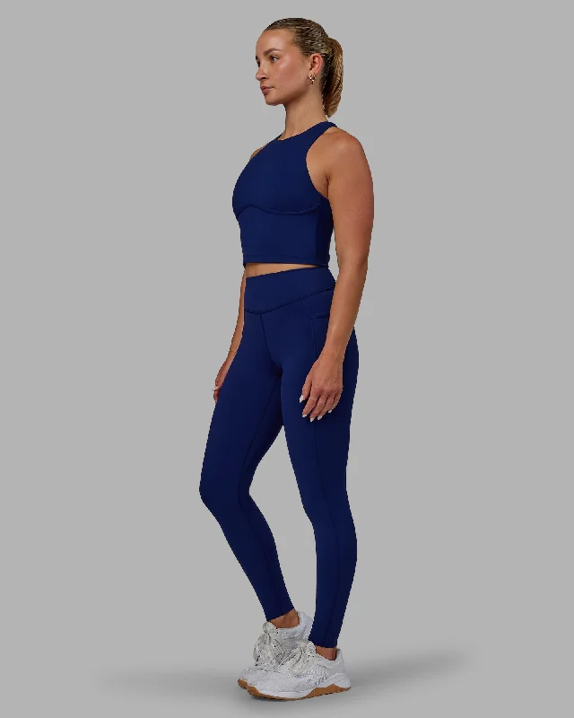 Women's Evening Outfit Elite Full Length Leggings - Midnight Blue