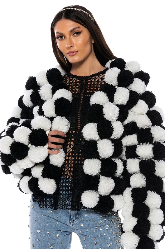 Stylish Women's Clothes for Work and Play POM POM CARDIGAN