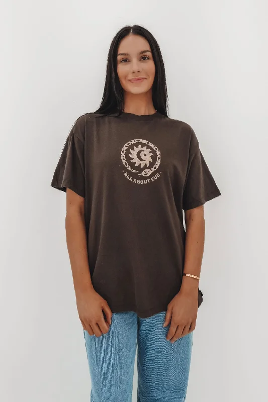 Women's Vacation Garments Mirador Oversized Tee Brown