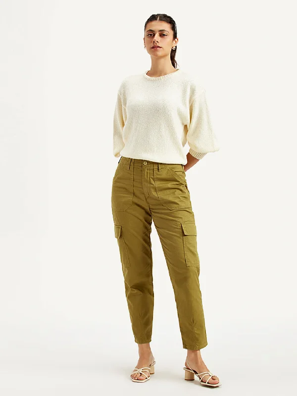 Casual Chic Clothing Women's High Rise Cargo Trousers