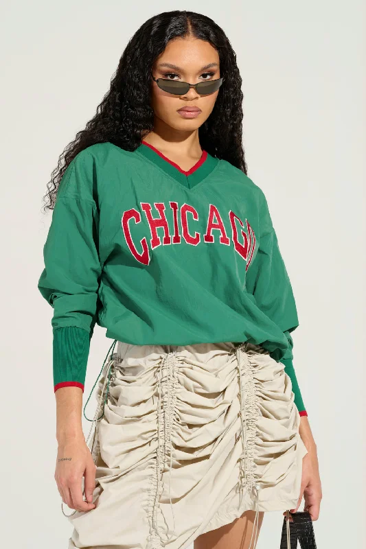 Modern Women's Attire REAL CHICAGO GIRL PULL OVER SWEATSHIRT