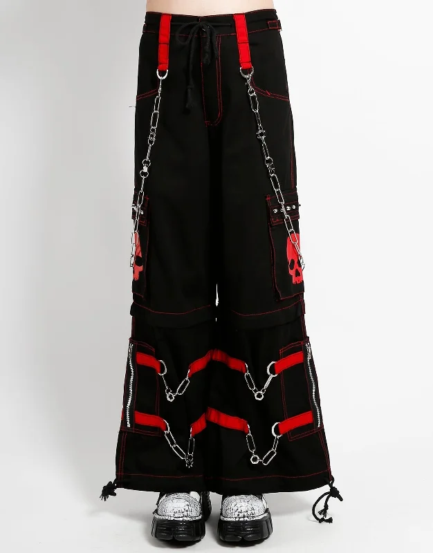 Sophisticated Fashion SKULL ZIP OFF PANT RED