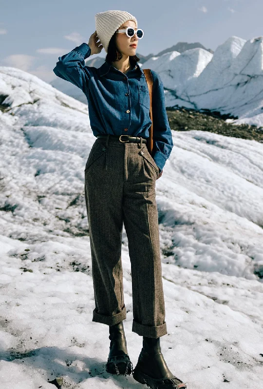 Women's Trendy Garments Reign Wool Pants - Brownstone