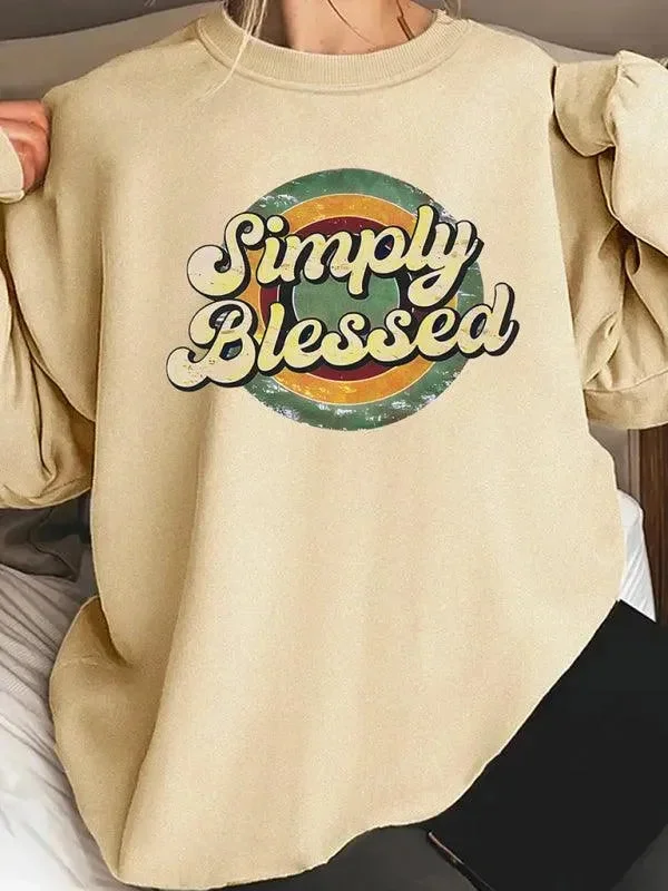 Women's Activewear Outfit Simply Blessed Women Sweatshirt