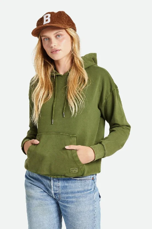 Holiday Discount Cross Loop French Terry Hoodie - Chive