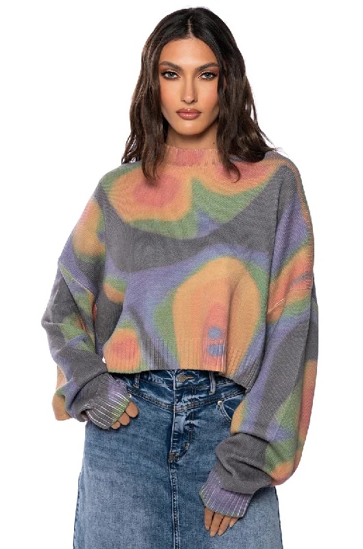 Stylish Savings SPOTLESS MIND PULL OVER CROPPED SWEATER