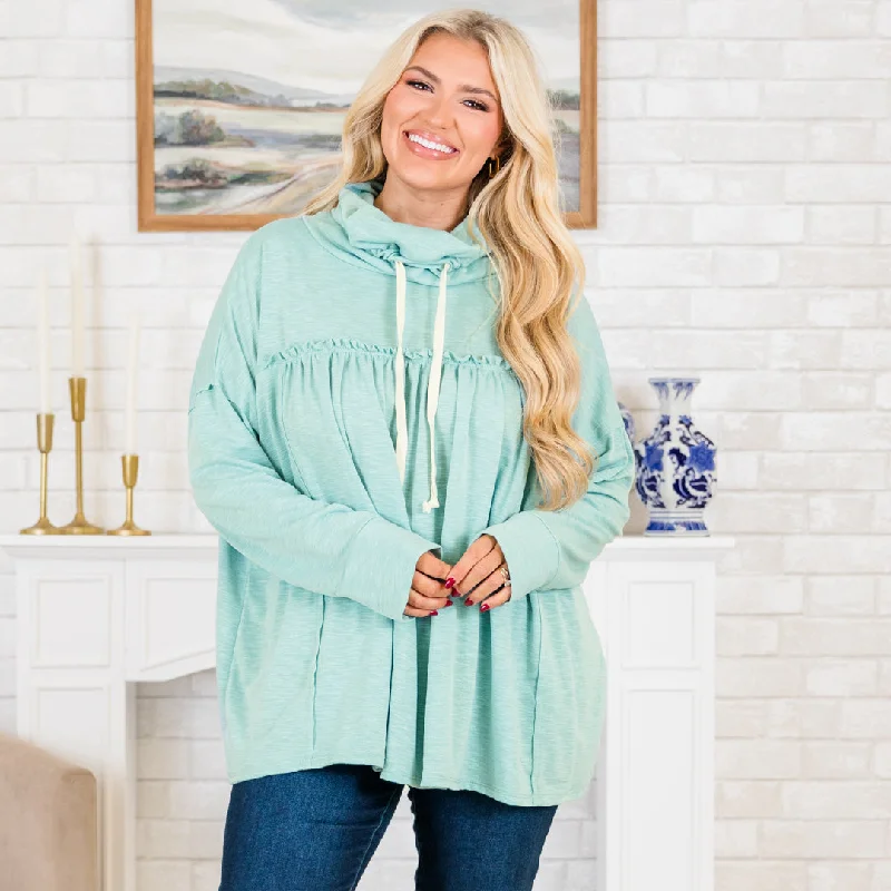 Casual Chic Offer The World Hoodie, Mint