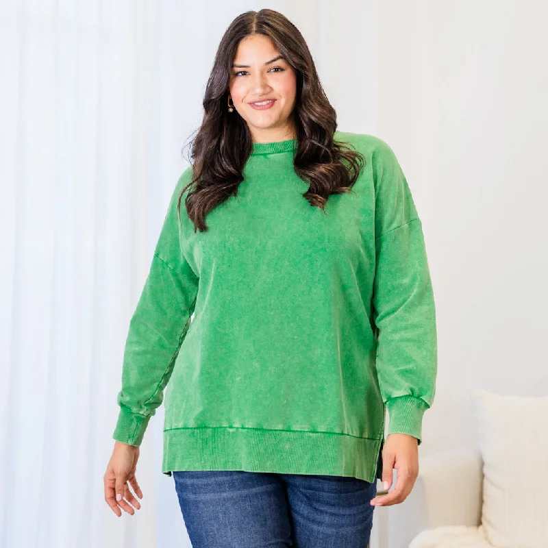 Women's Holiday Outfit Cozy Pullover, Green