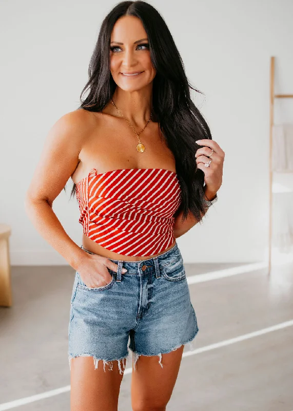 Women's Holiday Apparel Casablanca Striped Tube Top