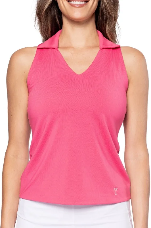 Women's Clothing Stores Hot Pink Sleeveless Lisa Sport Polo