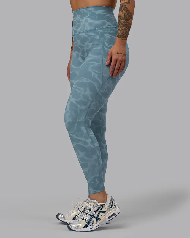 Women's Layered Outfit Elixir Full Length Leggings With Pockets - Tranquil-Elemental Blue