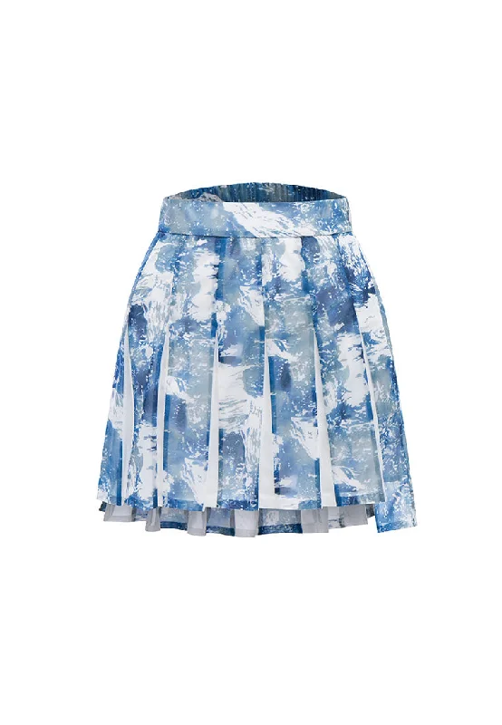 Women's Professional Outfit Great Ocean Waves Walk Mini Skirt