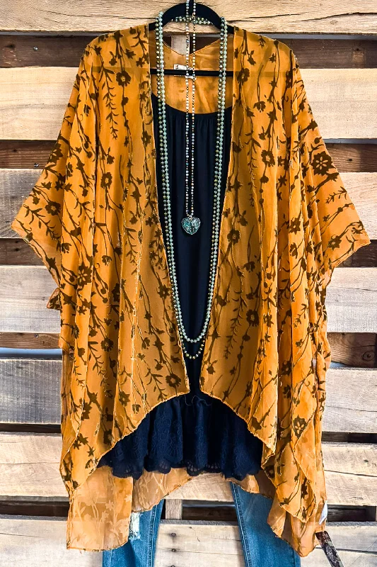 Flash Sale Online Fearless Love Burnout Velvet Kimono - Burlywood