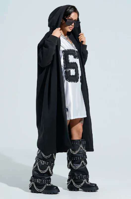 Casual Outfit For Women SHIVER OVERSIZED CARDIGAN IN BLACK