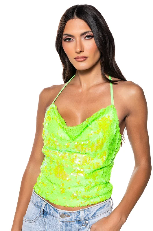 Summer Sale IN MY PRIME SLEEVELESS SEQUIN TOP