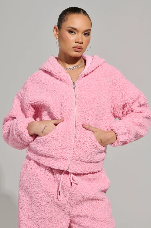 Modern Casual Clothing SOUR CANDY SHERPA ZIP UP HOODIE