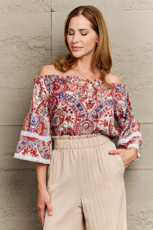 Bundle Offer Off Shoulder Bohemian Style Blouse