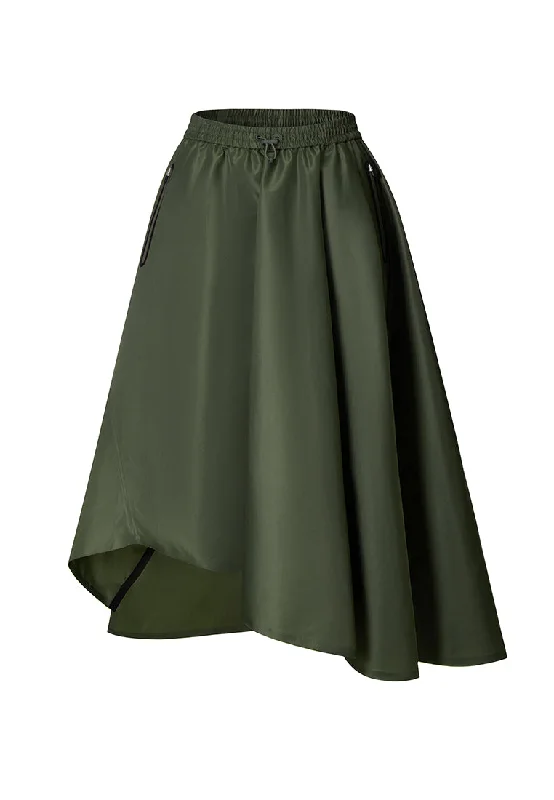 Women's Outfit Miranda Water and Wind-resistant Skirt with Drawstring Waist & Asymmetric Hem