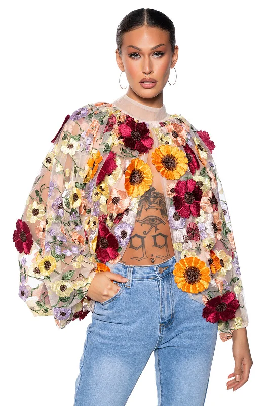 Women's Clothes Online Shopping GARDEN DREAMS FLORAL BLOUSE