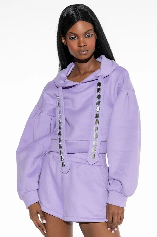 Online Boutiques I LIKE WHAT I LIKE RHINESTONE HOODIE