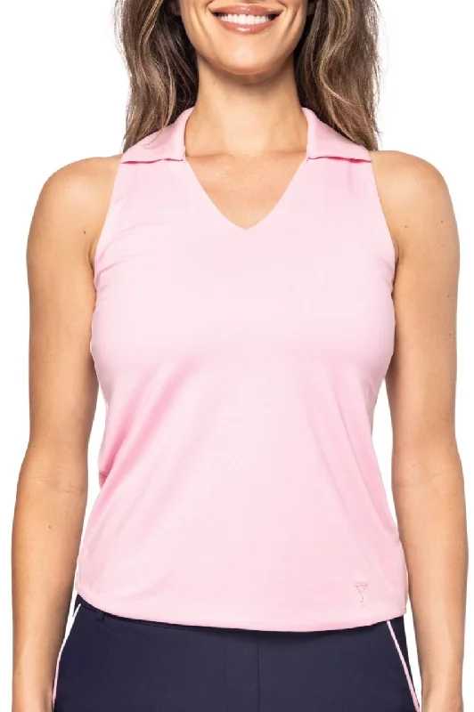 Affordable Online Boutique Rose Pink Sleeveless Lisa Sport Polo