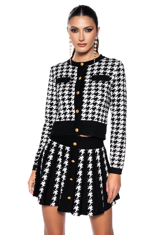 Sales Clothes DUTCHESS HOUNDSTOOTH CARDIGAN