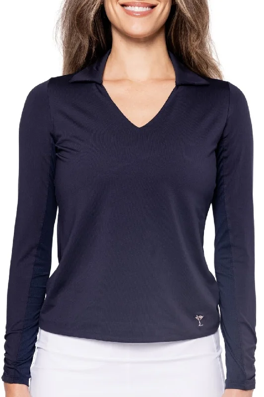 Easygoing Women's Style Navy Long Sleeve Lisa Sport Polo