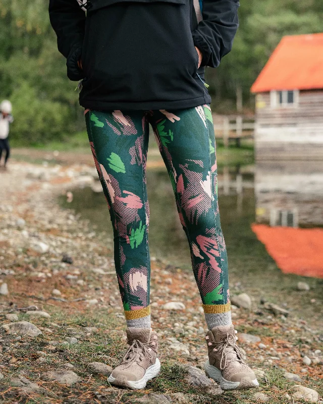 Unique Women's Fashion Pieces Mantra Recycled Active Legging - Abstract Mountain Fir Tree