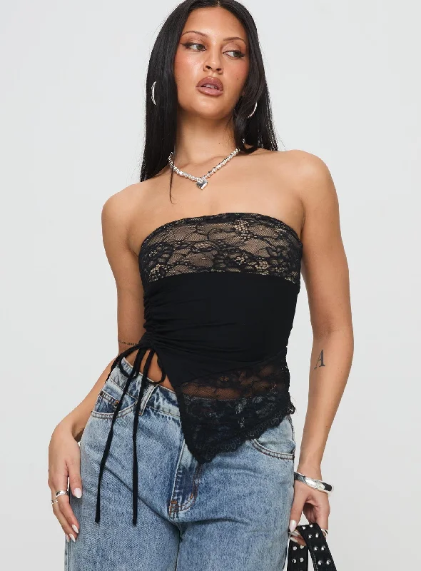 Fashion Forward Chianti Strapless Top Black