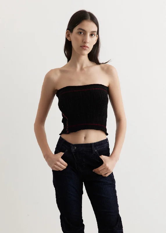 Vintage-Inspired Women's Apparel Knit Tube Top