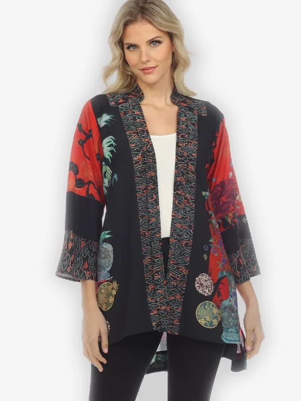 Women's Night-Out Outfit Landscape Mono Tree Kimono